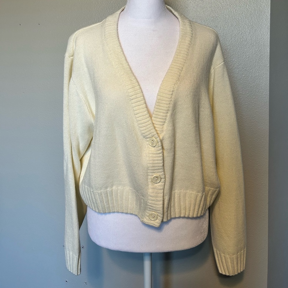 H&M Cream Women's Cardigan Casual Classic size XL